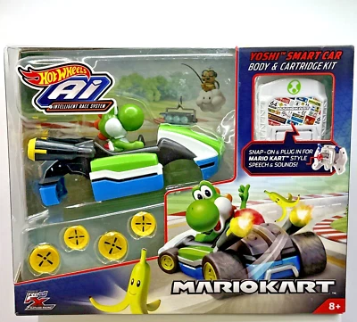 Hot Wheels AI Mario Kart Yoshi Smart Car Body & Cartridge Kit NOS - Image 1 of 4