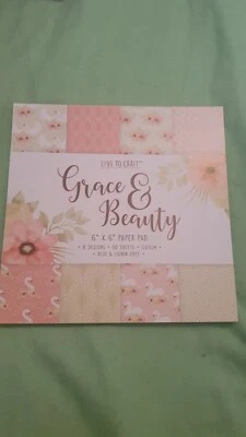 Paquete de papel de diseño Dovecraft 6" x 6" - Gracia y belleza 30 hojas, PACK COMPLETO