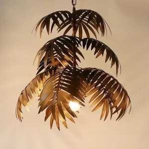 Tropical Coconut Palm Chandelier Tree Pendant Lamp Hanging Light Ceiling Fixture - Picture 1 of 9