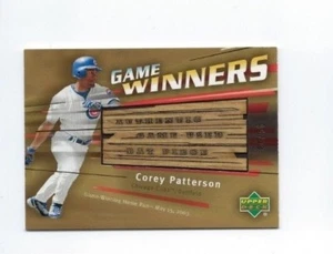 COREY PATTERSON 2004 UD GAME WINNERS GOLD BAT CARD #GW-CP NRMT MAZZO SUPERIORE USATO - Foto 1 di 2