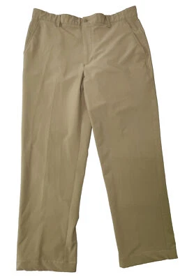 Pantalones de golf atléticos FootJoy W36x34L polielastizados frente plano, tostados Foto 1 de 4