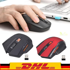USB Wireless Maus Kabellos Gaming Mouse Computer Notebook Laptop Funk DHL - Bild 1 von 8