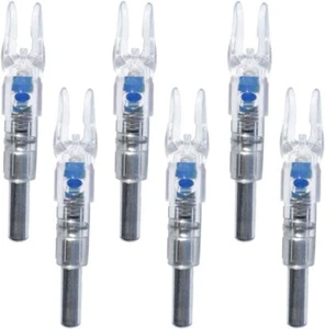 6Pcs Lighted Nocks for Arrows w/ .204"/5.2mm Diameter for Hunting Shooting Blue - Picture 1 of 5