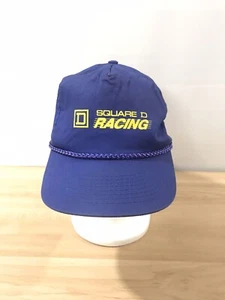 Vintage Square D Racing Snapback Hat Adjustable Cobra Caps OSFA - Picture 1 of 6