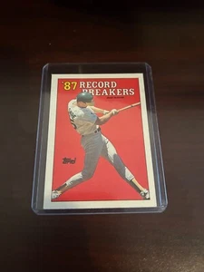 1988 Topps Baseball Error Card Mark McGwire 87 Record Breakers #3-Triangle - Picture 1 of 2