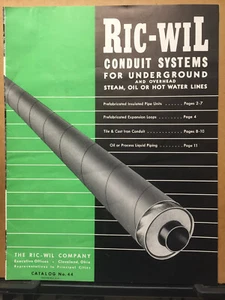 Vtg Ric-WiL Co Trade Catalog Insulated Pipe Conduit Systems 1944? Asbestos - Picture 1 of 5