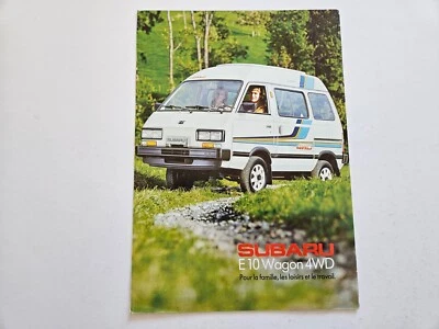 SUBARU E10 WAGON 4WD SALES BROCHURE 1985 FRENCH - Image 1 of 4