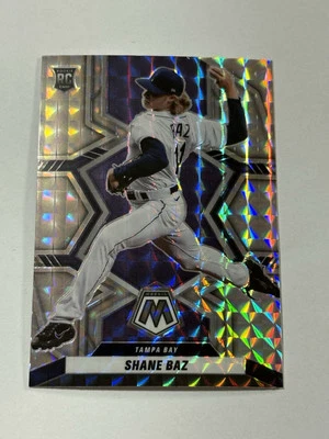 2022 Panini Mosaic - Rookies Silver Prizm #247 Shane Baz (RC) Variation TB Rays - Image 1 of 2