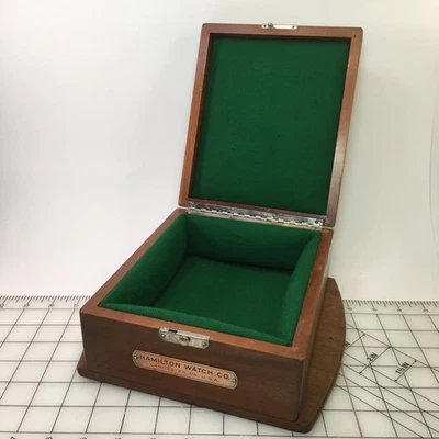 Reloj Marino Hamilton Modelo 22 Segunda Guerra Mundial Cronómetro Caoba CAJA EXTERIOR **leer envejecimiento* Foto 1 de 4