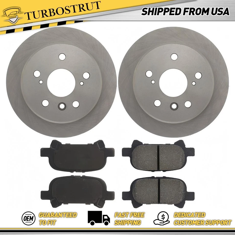 Kit de pastillas de freno rotores de freno traseros OE para Toyota Camry 2002-2006 2,4 L Foto 1 de 1