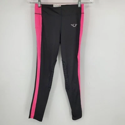 Medias Tuffrider Ventiladas Gris y Rosa Niños Inglés Equitación Escuela L Foto 1 de 4