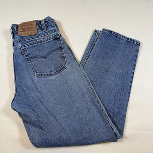 Levi’s 550 Men 33x30 Jeans Blue Relaxed Fit Tapered Med Wash Vtg Distressed 1994 - Picture 1 of 13