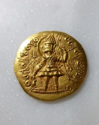 INDIA, Kushan Empire, Vasudeva II, Circa AD 290-310, AV Dinar (7.89 g) Gold Coin - Image 1 of 4