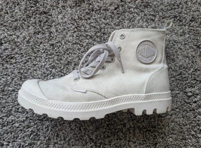 Womens Palladium Pampa Hi Zip Desertwash Star Boot - White Size 8 - Image 1 of 4