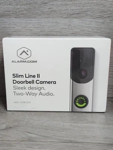 Alarm.com Slim Line 2 II ADC-VDB105X Doorbell Camera - Sealed Silver New - Picture 1 of 5