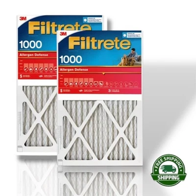Filtrete Allergen Air Filter, 1000 MPR, 9804-4, 14 in x 25 in x1 in x 2pack - Image 1 of 3