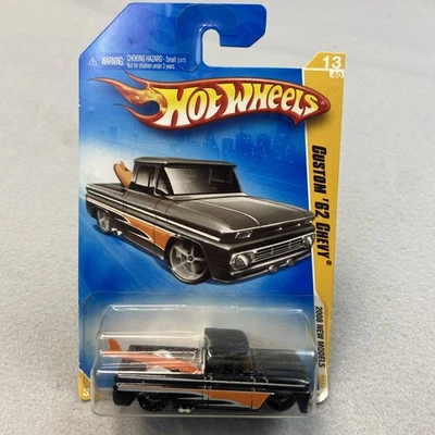 Hot Wheels Custom 62 Chevy Pickup Truck With Surf Board 2008 New Models 013/196 - Image 1 of 4