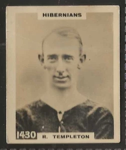 PINNACE FOOTBALL-PINNACE BACK-#1430- HIBERNIANS - R. TEMPLETON  - Picture 1 of 2