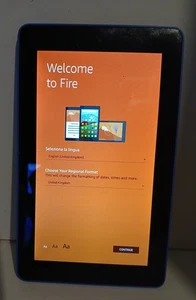 Amazon Kindle Fire 7 8gb WiFi 5th Generation SV98LN Blue Tested Reset - Picture 1 of 9