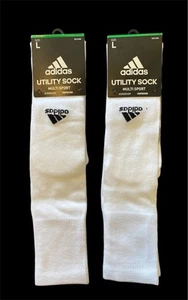 2 Adidas Lg Utility Multi Sport Sock White, Aeroready Drying Tech, Compression - Picture 1 of 2