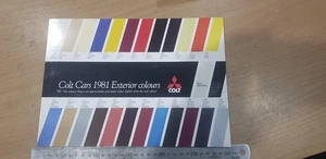 Vehículos Mitsubishi 1981 selección de color exterior folleto original genuino - Imagen 1 de 11