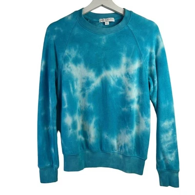 Spiritual Gangster Size XS Sweatshirt Old School Tie Dyed Terry Blue Crew Neck - Image 1 of 4