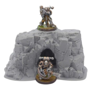 Fantasy AoS Small Cliff Cave Rock D&D printed scenery terrain FOR LOTR QP3D - Picture 1 of 3