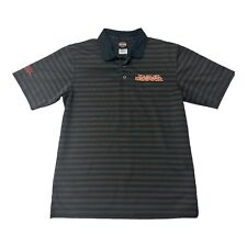Harley Davidson Men’s Polo Golf Shirt Black Striped Size Large El Paso, Texas