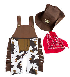 StylesILove Infant Toddler Baby Boy Sheriff Cowboy 3pcs Costume Outfit, 6-24M