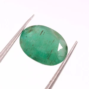 2.32 Natural Zambian Emerald Oval Cut Faceted Emerald Loose Gemstone - Picture 1 of 3