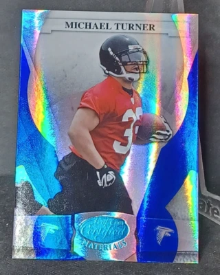 2008 Leaf Certified Materials Mirror Blue 43/50 Michael Turner #8 - Image 1 of 2