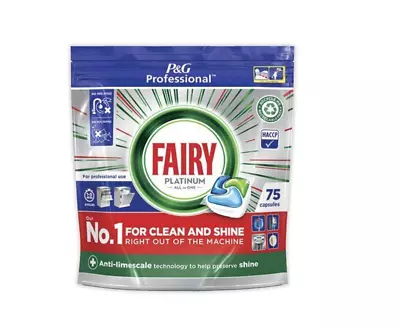 Fairy Professional Platinum Dishwasher Capsules Regular (Pack Of 75) C006243 • 27.95£