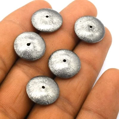 4 Pcs 16X4mm Spacer Brushed Bead Black Gold Plated Jewelry Making - Image 1 of 4