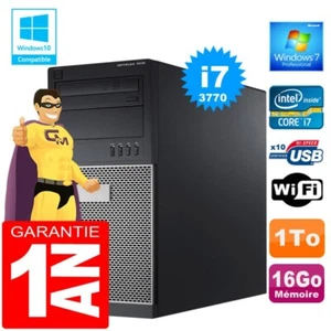 PC Tour DELL 7010 Core I7-3770 Ram 16Go Disque 1 To Graveur DVD Wifi W7 - Photo 1/1