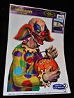 One NEW Halloween Creepy Clown Back Seat Driver Window Cling-Large 14 1/2" x 10"