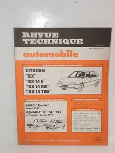 CITROËN BX 14E 14RE 14TRE (FORD Fiesta RENAULT R5) - Revue Technique Automobile - Picture 1 of 4