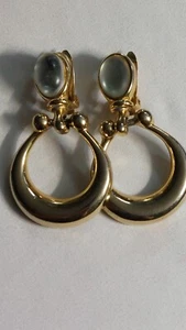 Vintage Costume Fashion Jewelry Paolo Gucci Faux Pearl Dangle Earrings - Picture 1 of 8