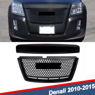 Front Bumper Grille Hood Molding Trim Gloss Black For GMC Terrain Denali 2010-15 Foto 1 de 4