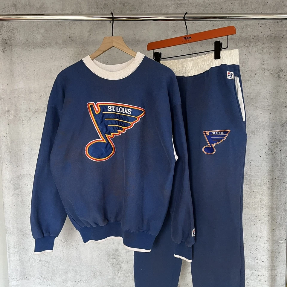 Vintage St. Louis Blues Sweatsuit Set 90s  The Game Rare - Image 1 of 4