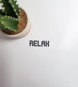 Relax Text Sticker | Glossy Vinyl - Picture 1 of 2