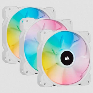 Corsair iCUE SP120 RGB ELITE Performance 3 Pack 120 mm ventilateur blanc avec éclairage - Photo 1/5