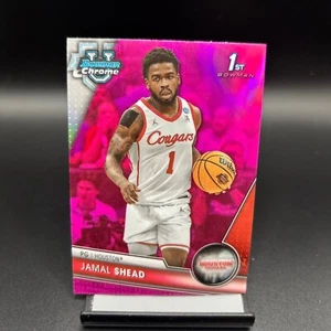 2023-24 Bowman cromo U rosa refractor #30 Jamal Shead Houston Cougars - Imagen 1 de 2