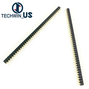 100 Stück Steckverbinder Stift Rundnadel 1x40 Stifte einreihig Stecker 2,54 mm - Bild 1 von 5