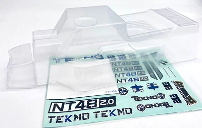 Tekno NT48 2.2 CLEAR BODY shell cover (TKR9445B) nose piece& window mask TKR9401 - Image 1 of 2