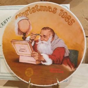 New Norman Rockwell Grandpa Plays Santa Collector Plate Knowles Vtg Swanky Barn - Picture 1 of 12