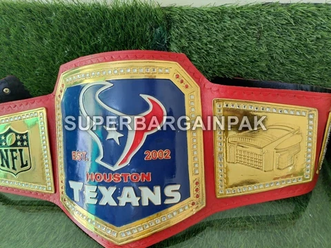 Houston Texans championship belt 4mm Zinc Thick Plated Cover