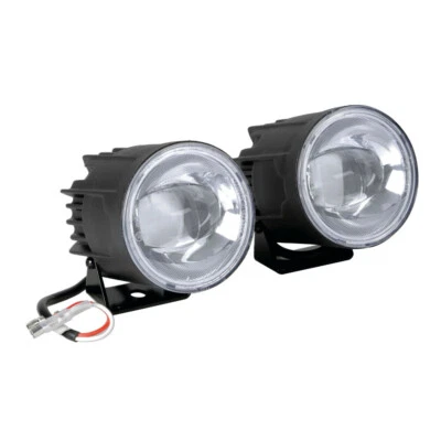 Coppia fari ausiliari fendinebbia a Led con staffe per moto 650lm 5700K - Immagine 1 di 4