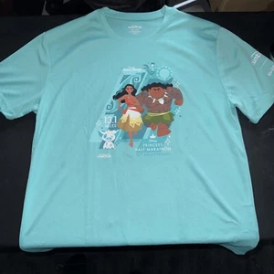 RunDisney Disney 2023 Princess 1/2 Marathon Men's Short Sleeve Large Aqua - Picture 1 of 8