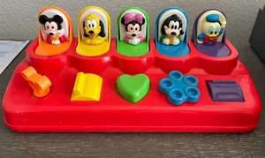 Disney Mattel PLAY N POP Red Activity Toy - 66090 Baby Mickey Minnie Donald - Picture 1 of 6