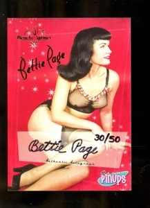 Scaldabanco 2006 classico pin ups lamina oro pagina Bettie firmato AUTO 30/50 - Foto 1 di 2